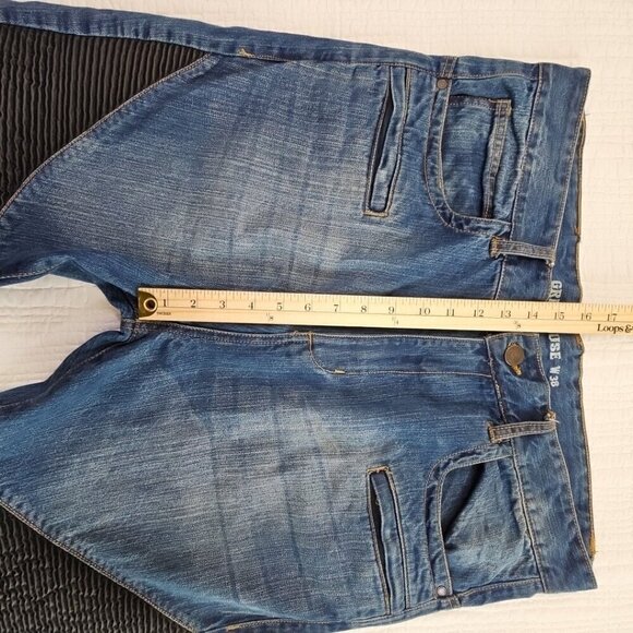 Grindhouse Denim Moto Jeans Men's 38x34 Double Padded Knee Whiskered EUC Cycling - Picture 15 of 16
